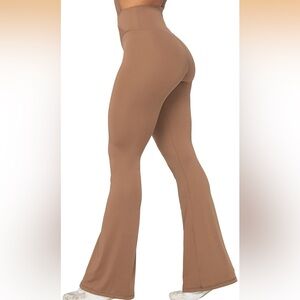 Tan Flared Leggings